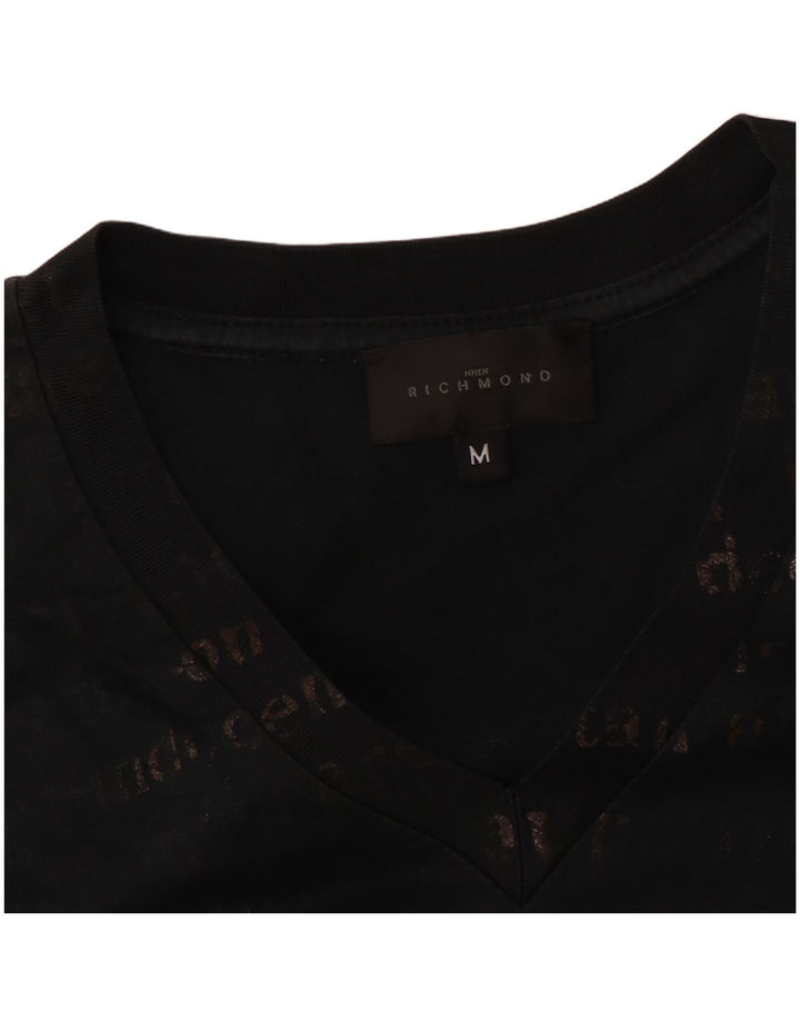 Tricou grafic Richmond pentru bărbați Top mediu negru