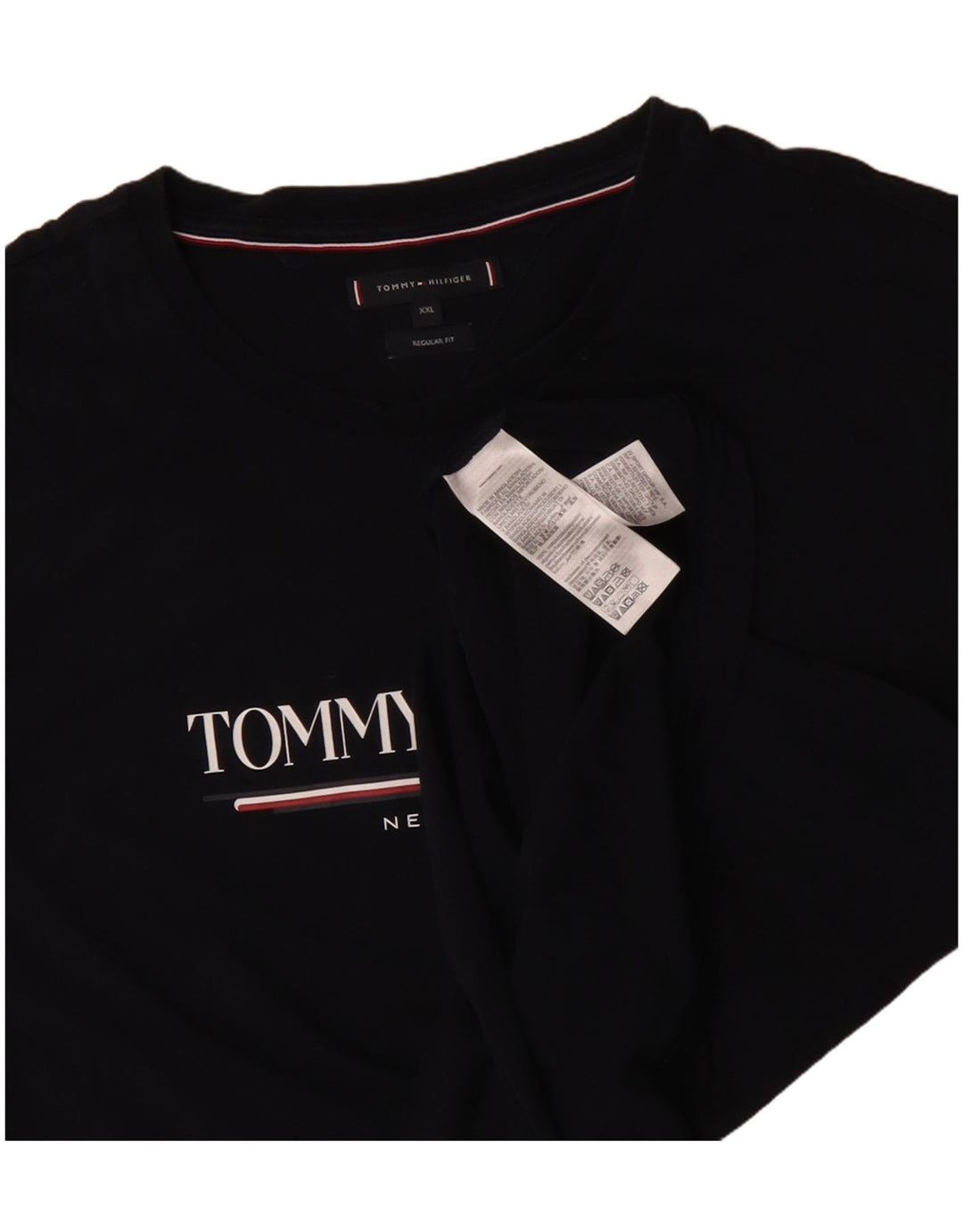 Tricou grafic Tommy Hilfiger pentru bărbați, cu croiala normală, 2XL, bumbac negru
