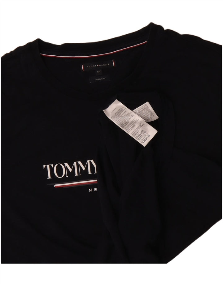 Tricou grafic Tommy Hilfiger pentru bărbați, cu croiala normală, 2XL, bumbac negru