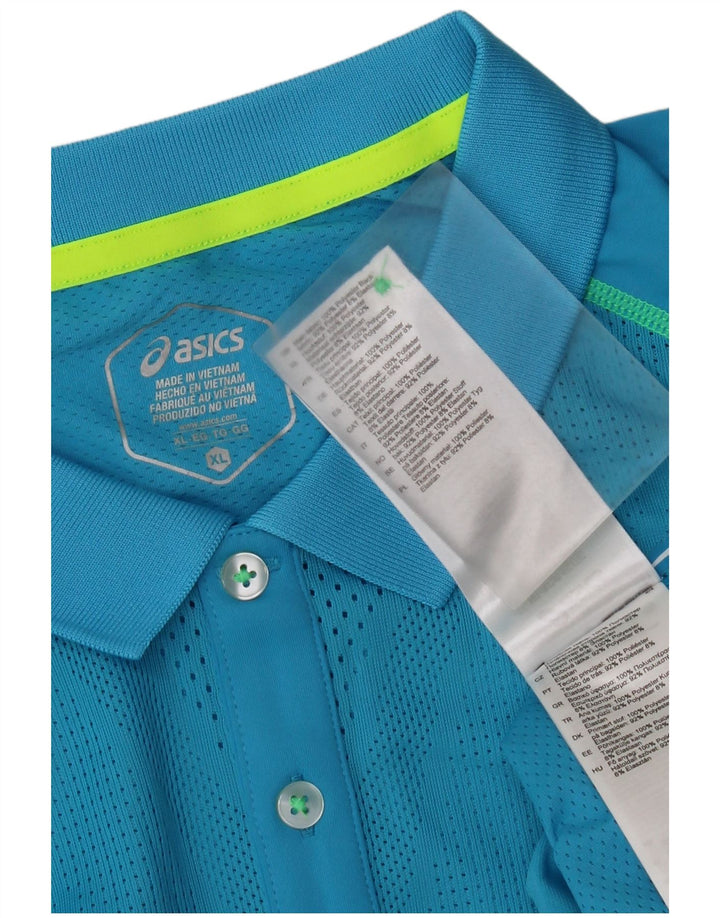 Tricou polo Asics pentru bărbați XL, poliester albastru
