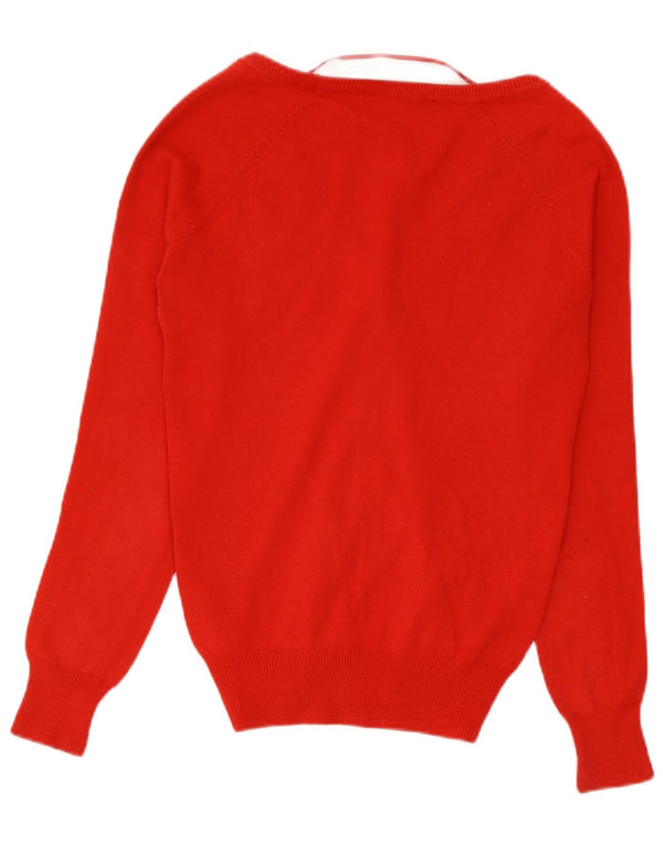 Pulover cardigan pentru femei Zara UK 10 mic, roșu, bumbac