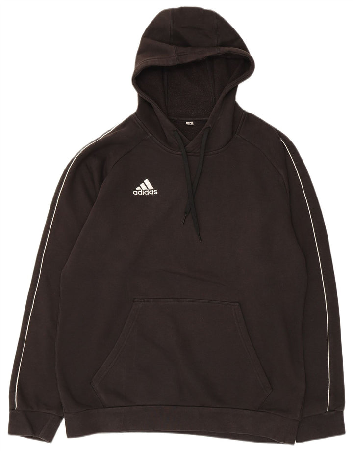 Pulover Adidas pentru bărbați, bumbac mediu negru