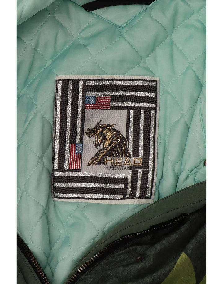 Jachetă Windbreaker Crop pentru femei HEAD UK 14 Medium Green Colorblock