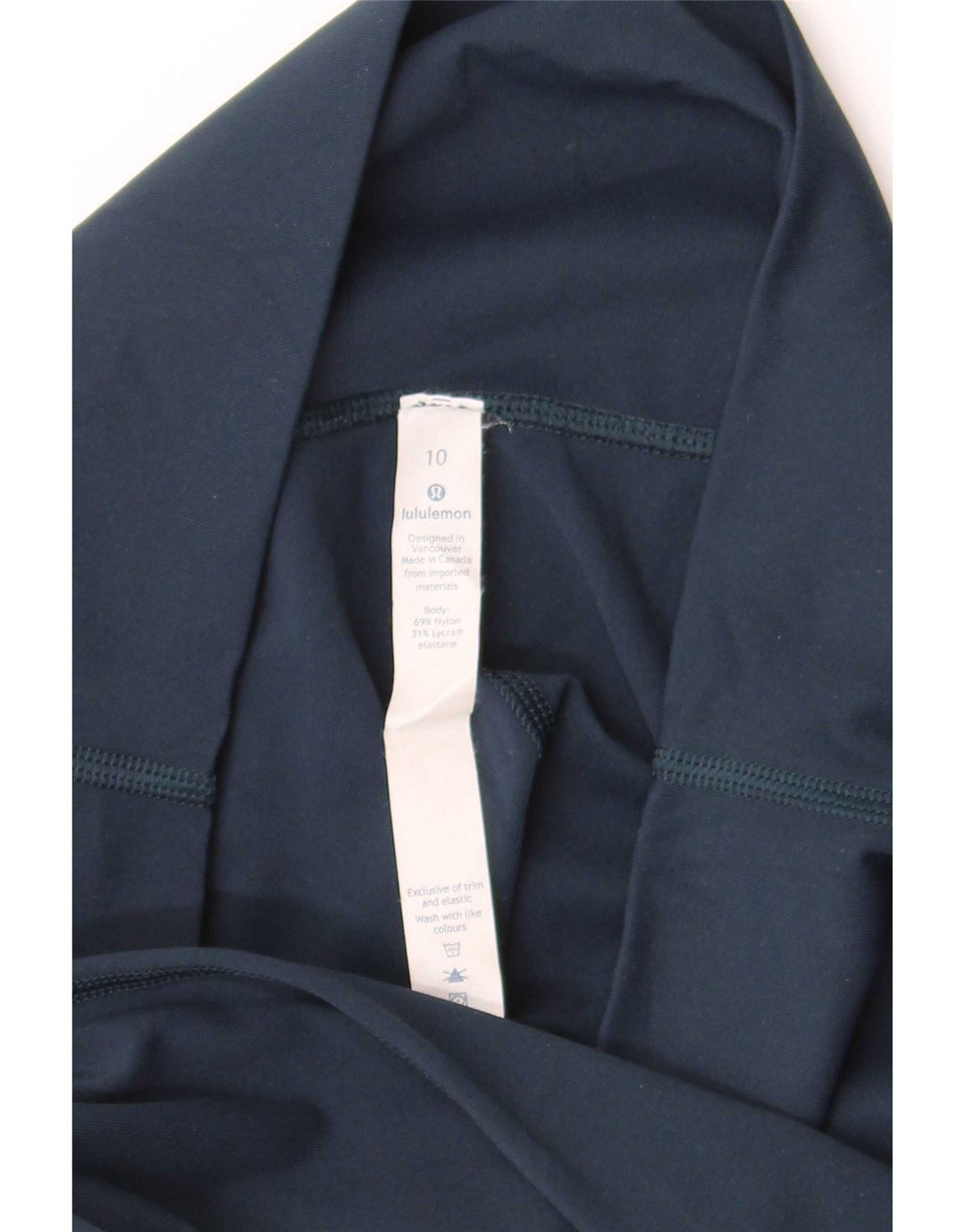 Leggings Capri pentru femei Lululemon US 10, mare, albastru, nailon