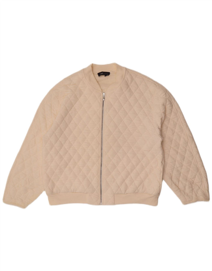 Jachetă matlasată supradimensionată pentru femei Marks & Spencer UK 12 Medium Off White