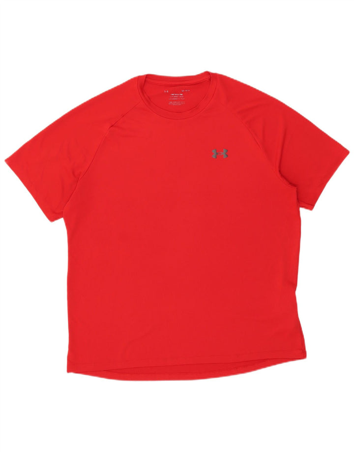 Tricou Under Armour pentru bărbați Top mare poliester roșu Sport