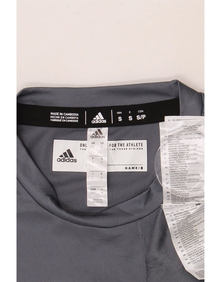 Tricou grafic Longwood ADIDAS pentru bărbați Top mic, gri, poliester