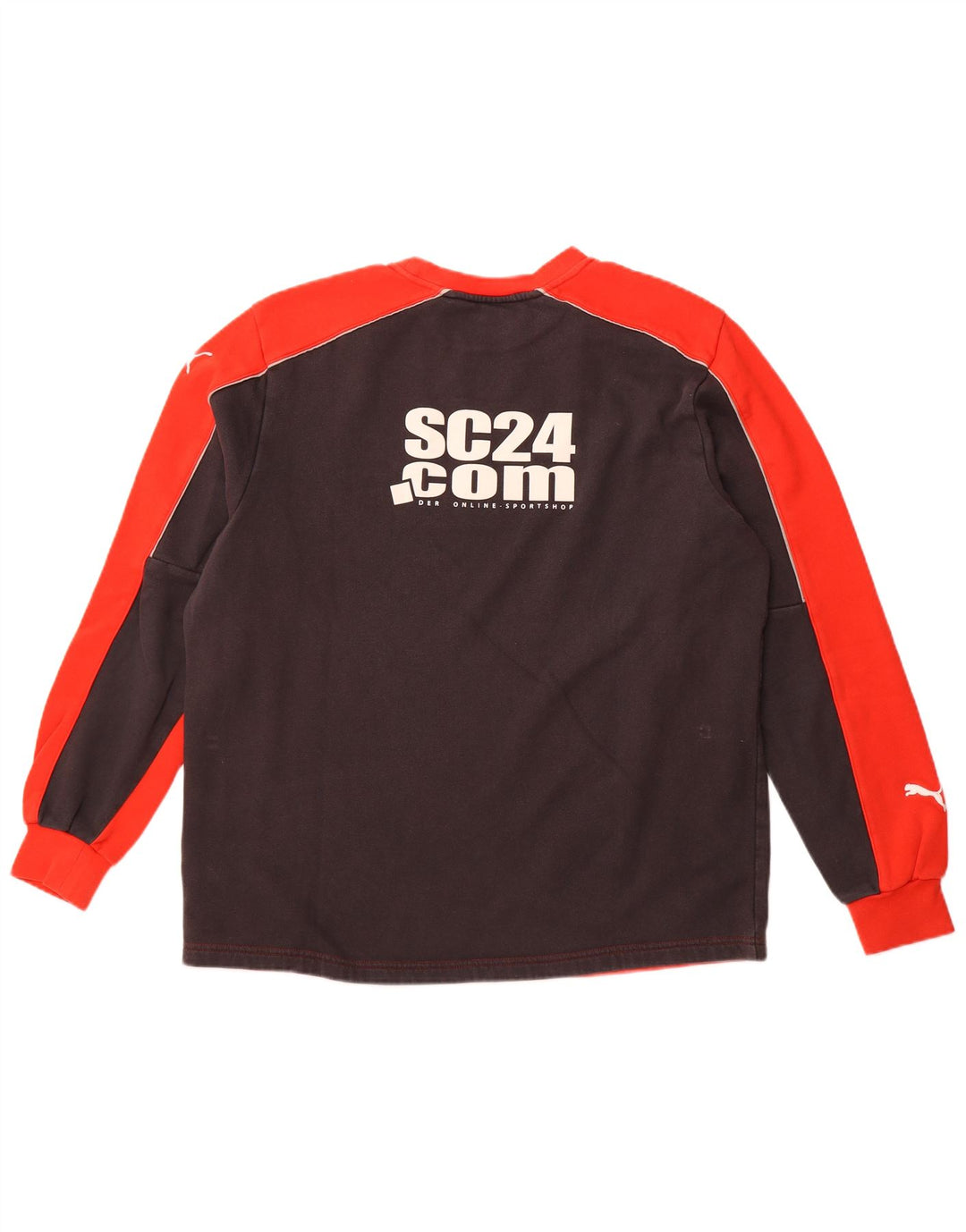 Hanorac grafic pentru bărbați PUMA Pulover mare, roșu, bumbac color bloc