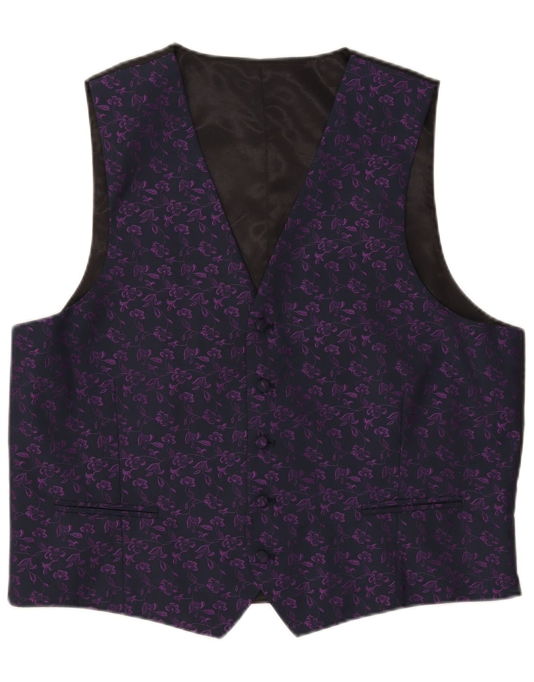 Vestă pentru bărbați C&A Canda, cu ajustare obișnuită, IT 56 XL, albastru bleumarin, poliester floral