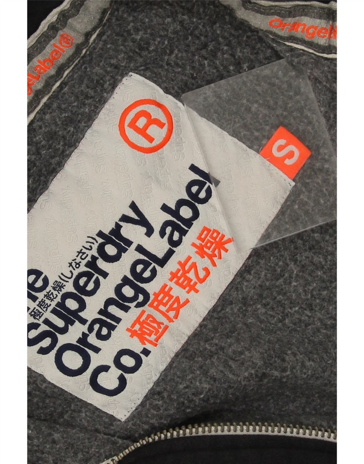 Pulover Superdry pentru bărbați, cu fermoar, bumbac, albastru