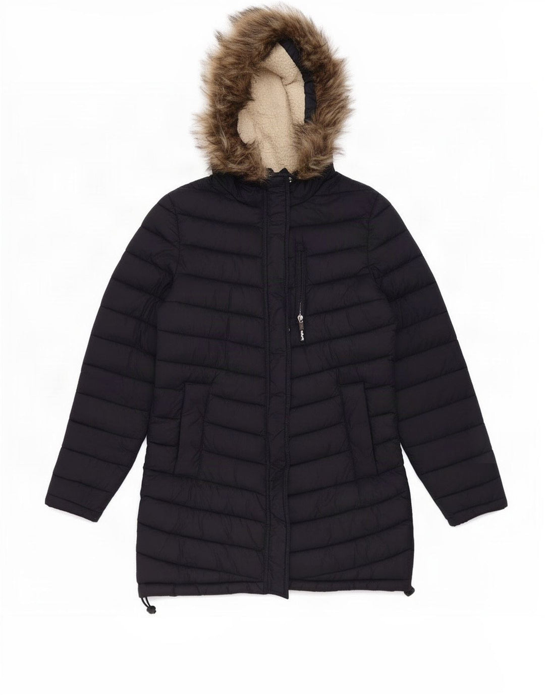 Jachetă căptușită cu glugă Superdry pentru femei UK 14 Medium Navy Blue Marine