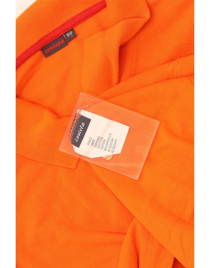 Tricou polo pentru bărbați Invicta IT 50 bumbac portocaliu mediu