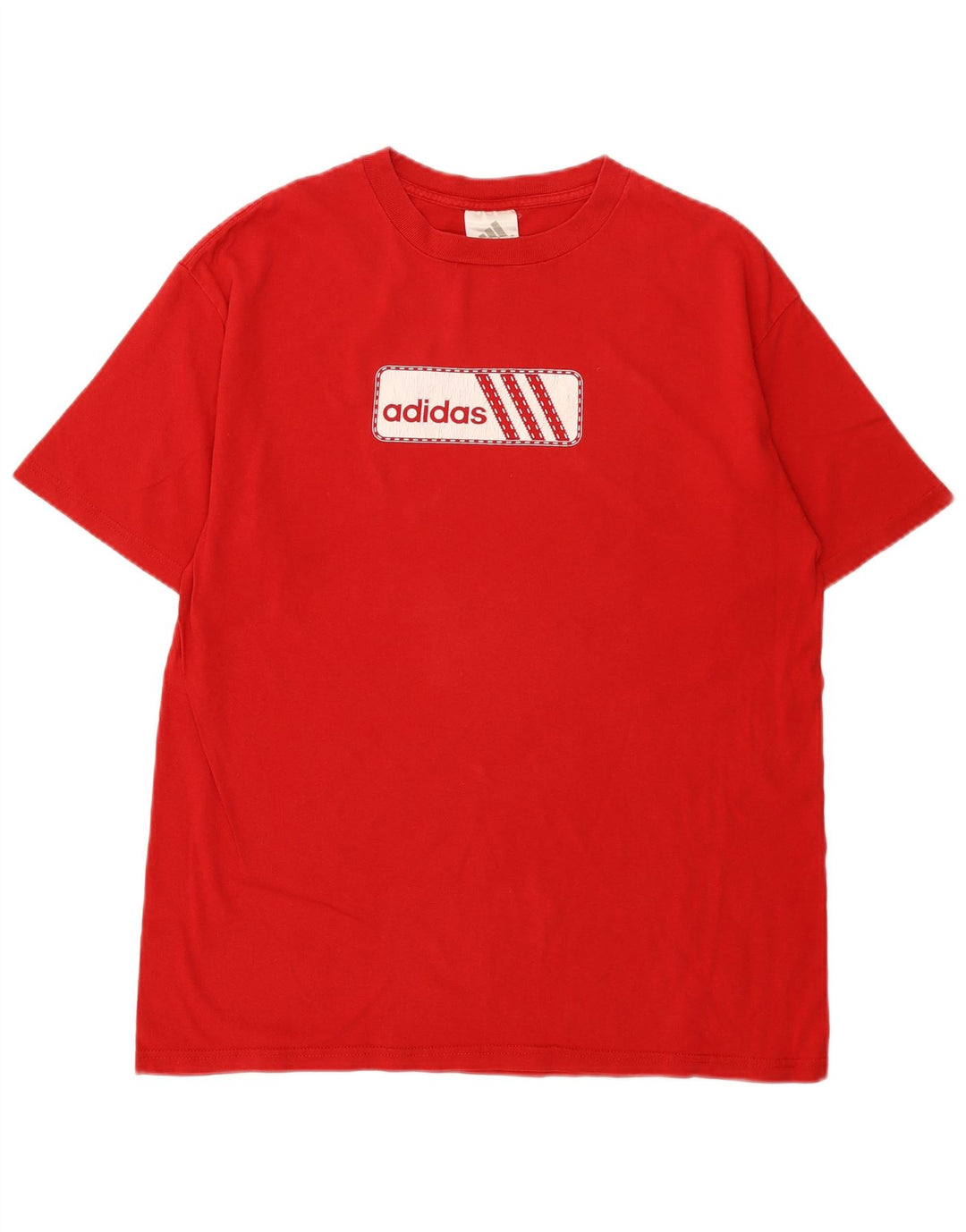 Tricou grafic pentru bărbați Adidas Top, bumbac roșu mediu