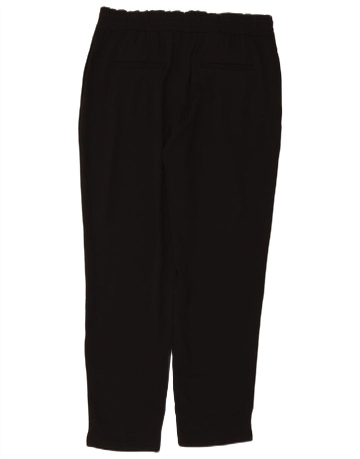 Pantaloni tăiați conici pentru femei cu talie înaltă ZARA UK 16 Large W34 L27 Negru