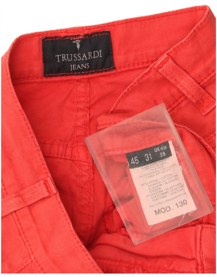 Pantaloni casual Trussardi Bootcut pentru femei W29 L29 bumbac roșu