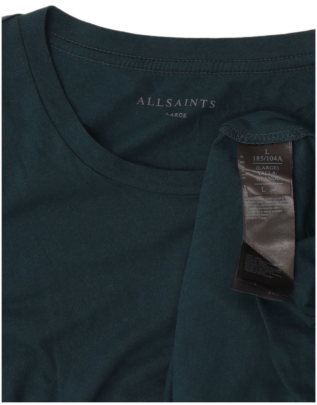 ALL SAINTS Tricou pentru bărbați Top mare din bumbac verde