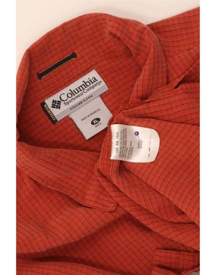 Cămașă cu mânecă scurtă Columbia Titanium pentru bărbați, XL, portocaliu, modal