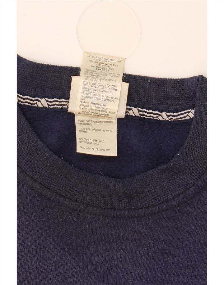 Hanorac pentru bărbați Adidas Jumper mare din bumbac bleumarin