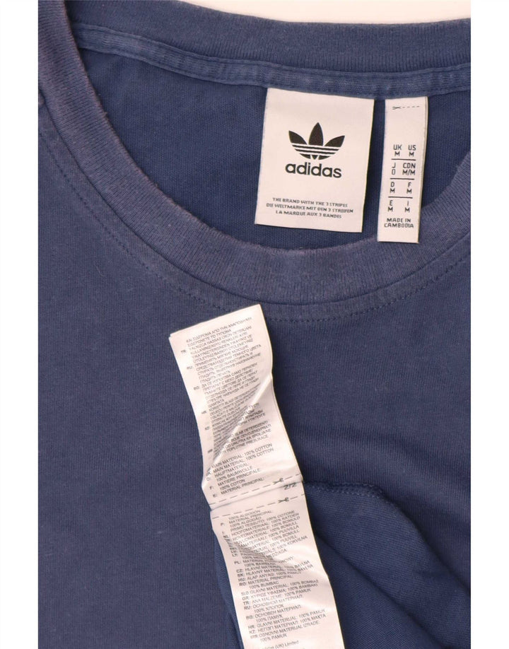 Tricou pentru bărbați Adidas Top Medium Blue Bumbac