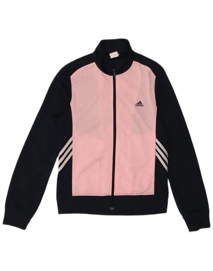 Jachetă de top pentru trening Adidas pentru femei UK 16, mare, albastru bleumarin