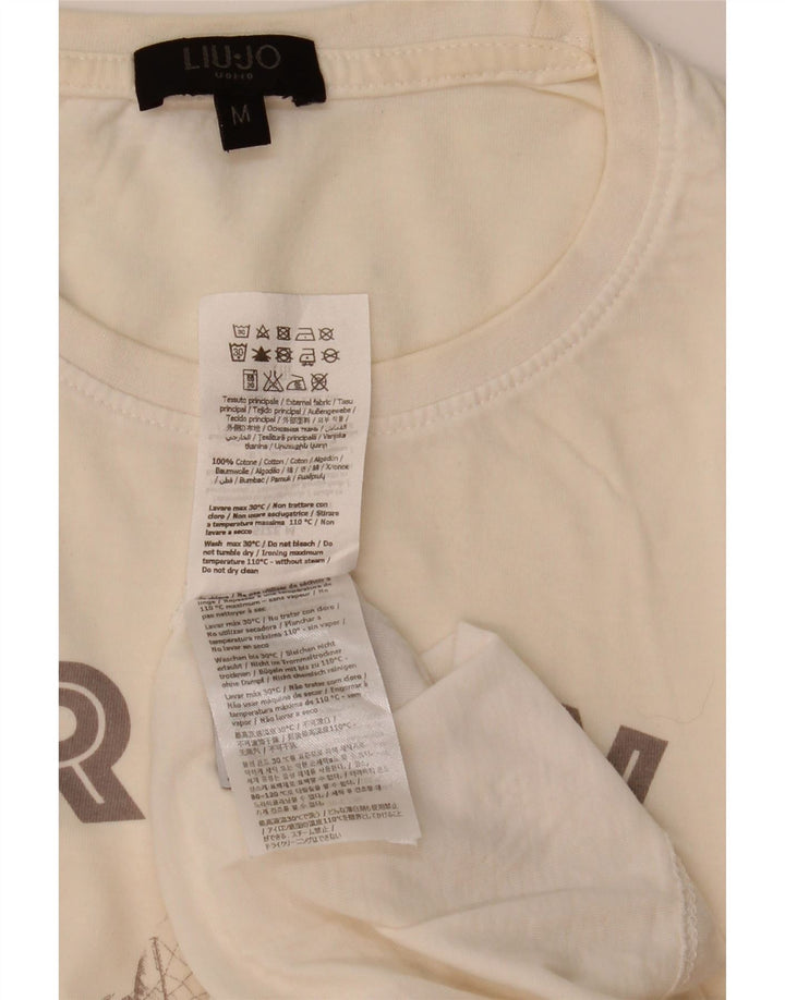 Tricou grafic pentru bărbați Liu Jo Top Medium White Bumbac