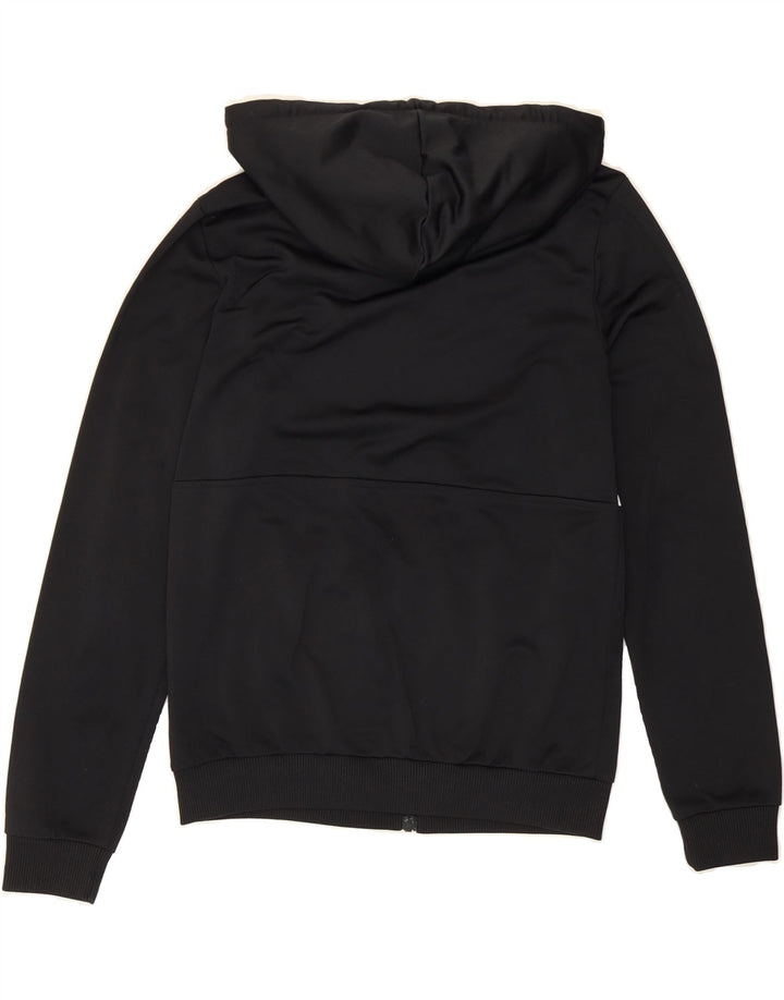 ADIDAS Womens Graphic Zip Hoodie Sweater EU 40 Medium Black Polyester Vintage Adidas and Second-Hand Adidas from Messina Hembry 