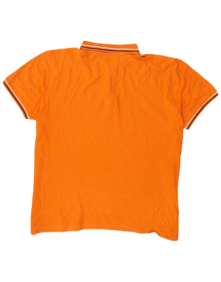 Tricou polo pentru bărbați Lotto 3XL în dungi portocalii