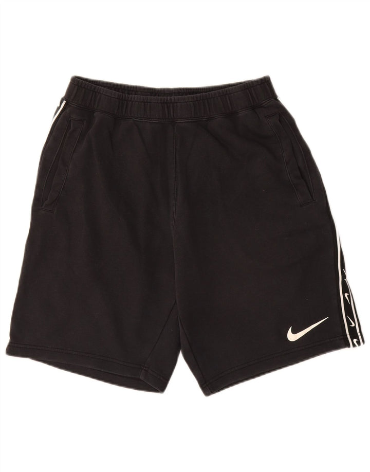 Pantaloni scurți sport grafic Nike pentru bărbați, bumbac mediu negru