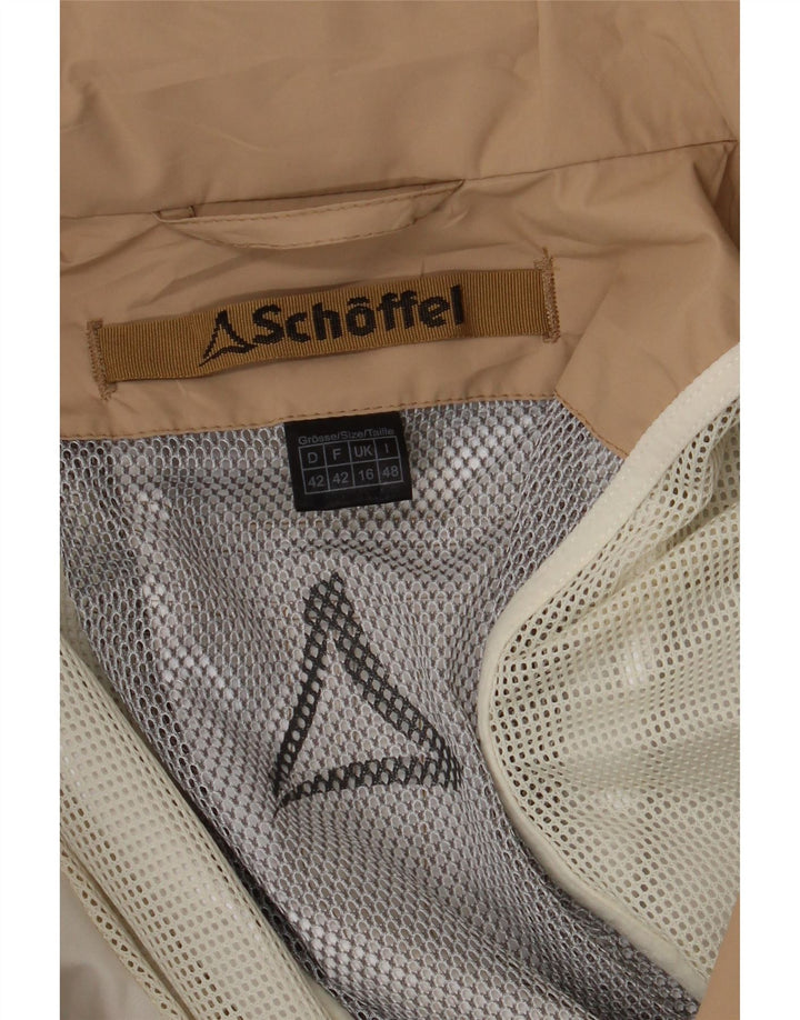 Jachetă de ploaie cu glugă pentru femei Schoffel UK 16, mare, bej
