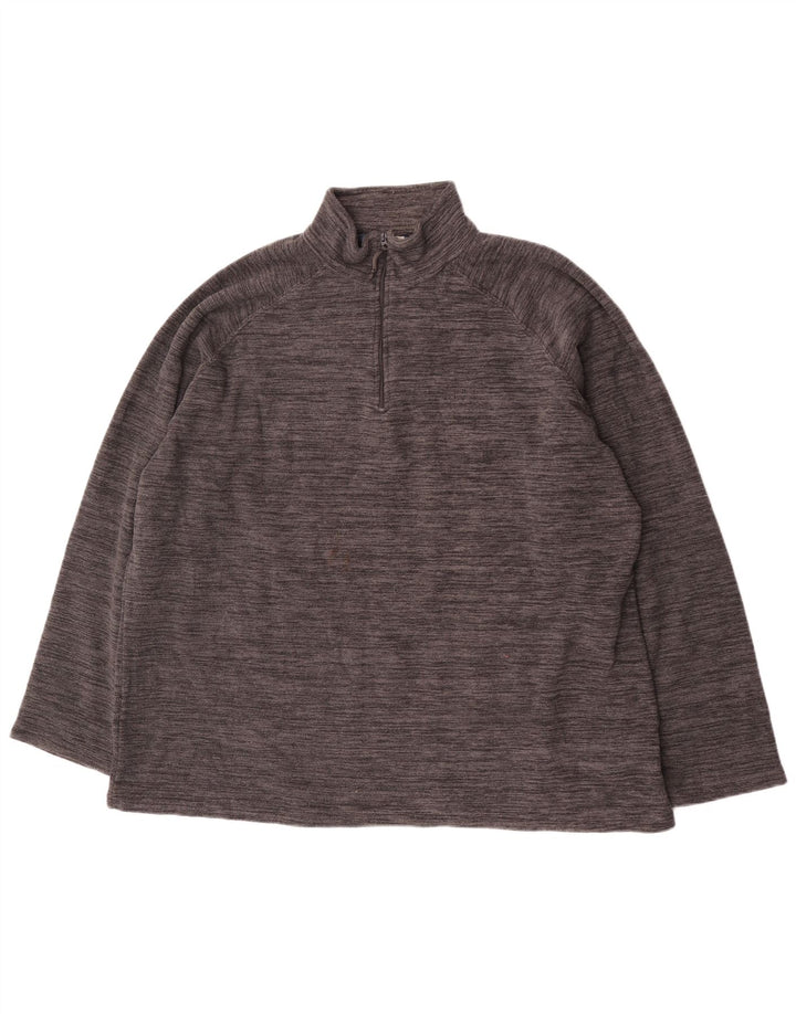 Jumper pentru bărbați Mountain Warehouse, cu fermoar și gât, din lână, 4XL, din poliester cu pături gri