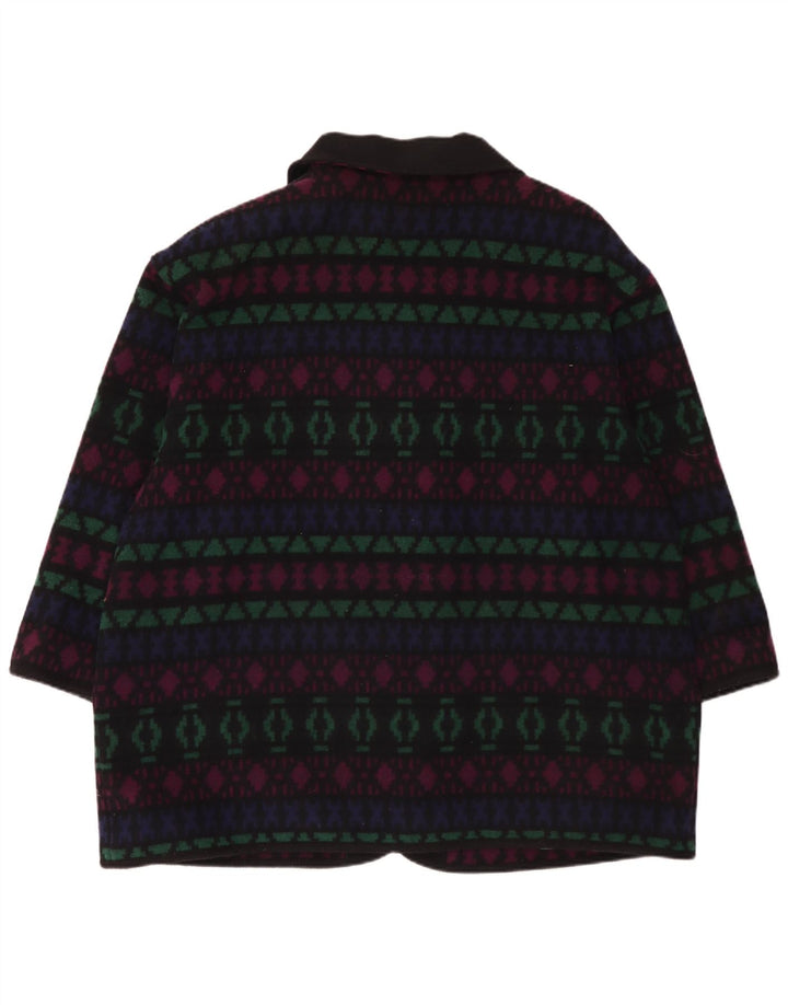 Pardesiu vintage pentru femei UK 26 5XL Lână geometrică multicoloră