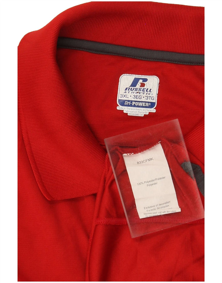 RUSSELL ATHLETIC Tricou polo de lupte pentru bărbați 3XL poliester roșu