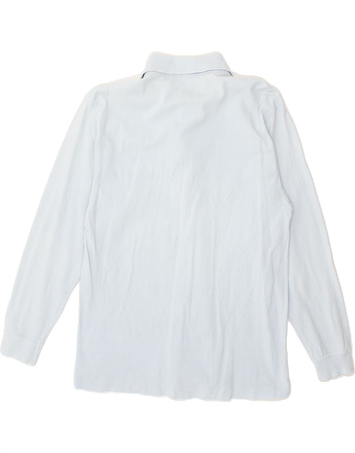 BENETTON Mens Long Sleeve Polo Shirt Small Blue Vintage Benetton and Second-Hand Benetton from Messina Hembry 