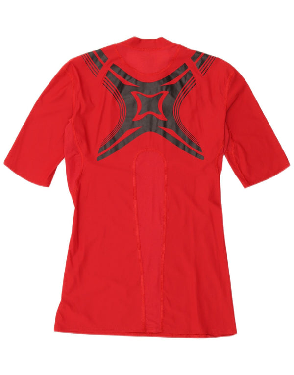 Tricou grafic Adidas pentru bărbați Tech Fit Top mare, roșu, din nailon color bloc