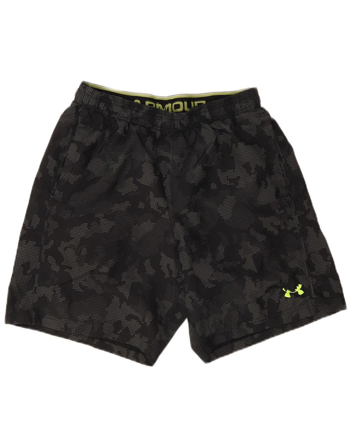 Pantaloni scurți sport Under Armour pentru bărbați, poliester camuflaj, gri mediu