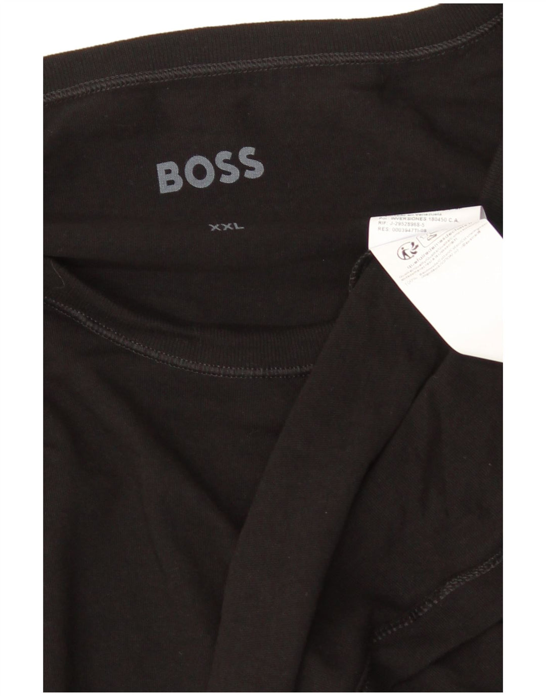 Top pentru bărbați HUGO BOSS cu mânecă lungă 2XL, bumbac negru
