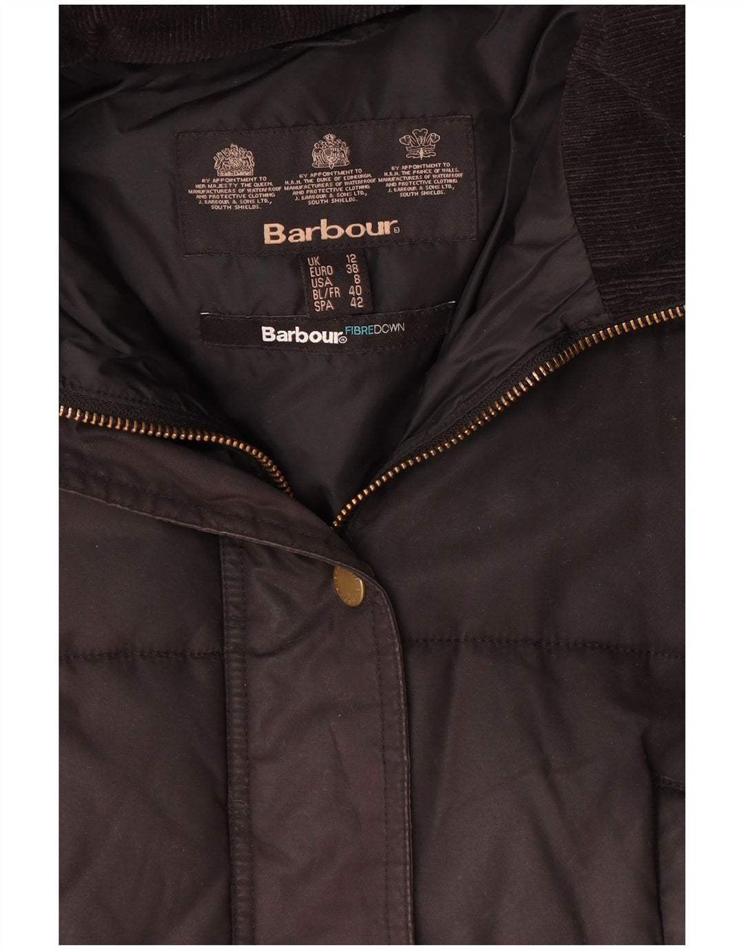 Palton căptușit cu glugă pentru femei Barbour UK 12 Medium Black