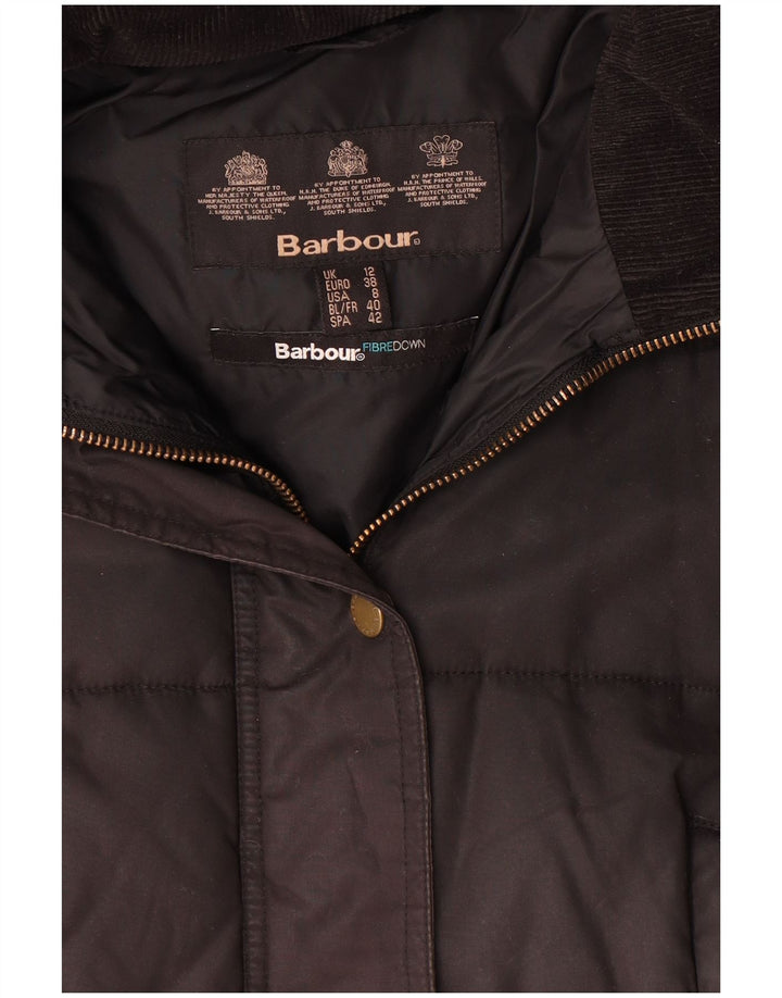 Palton căptușit cu glugă pentru femei Barbour UK 12 Medium Black