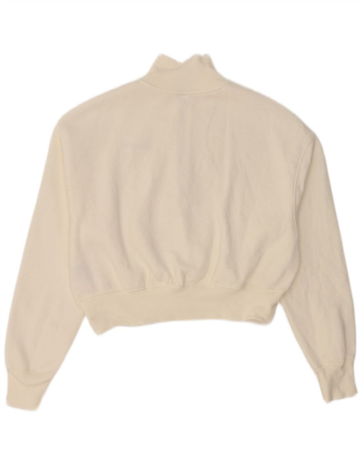 Pulover Nike pentru femei, supradimensionat, cu fermoar și gât, UK 10, mic, alb