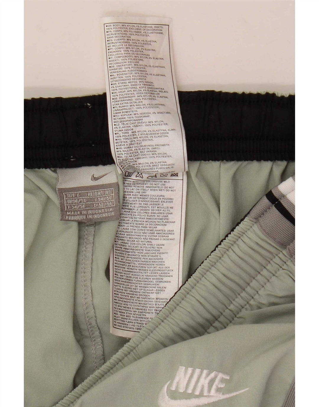 Pantaloni de trening Nike pentru bărbați, nailon cu dungi verzi mari