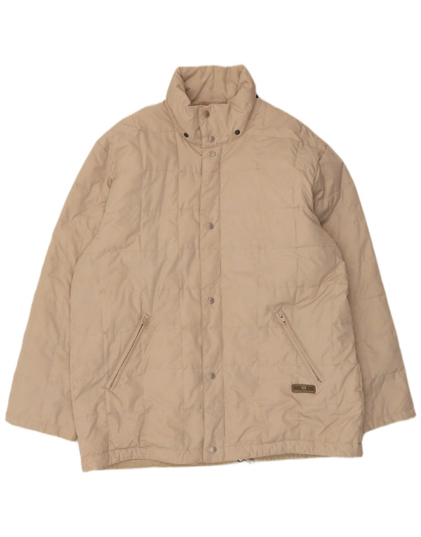 Jachetă căptușită pentru bărbați Sergio Tacchini UK 40 mare, bej, poliester