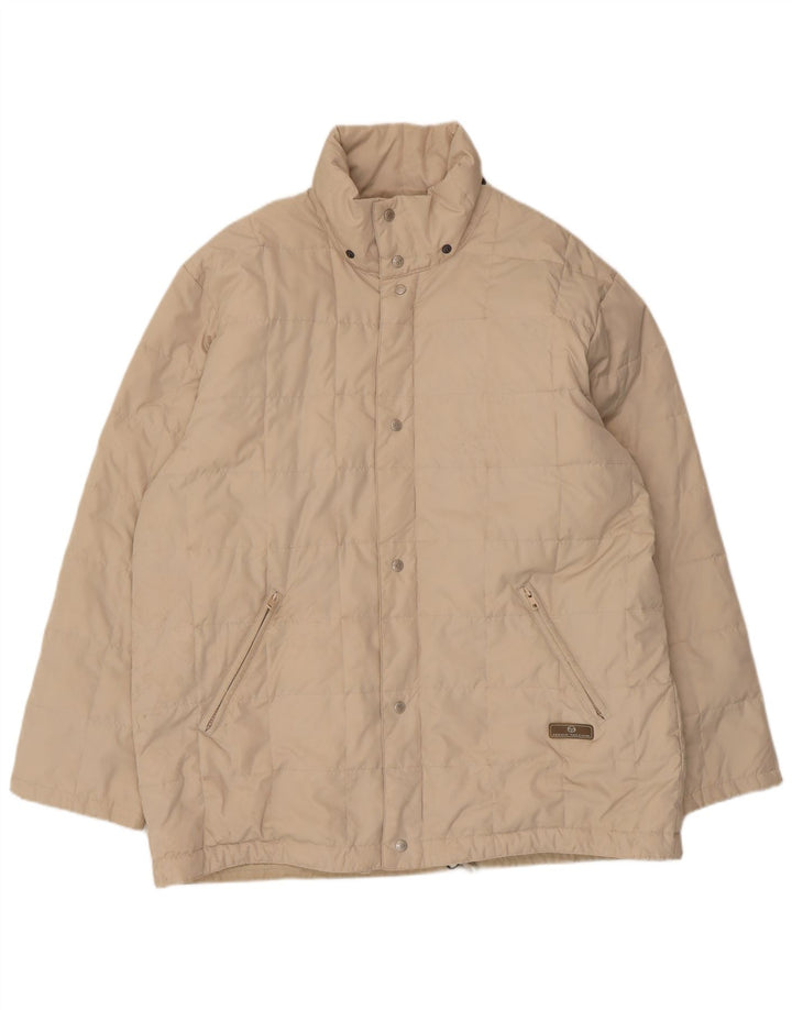 Jachetă căptușită pentru bărbați Sergio Tacchini UK 40 mare, bej, poliester