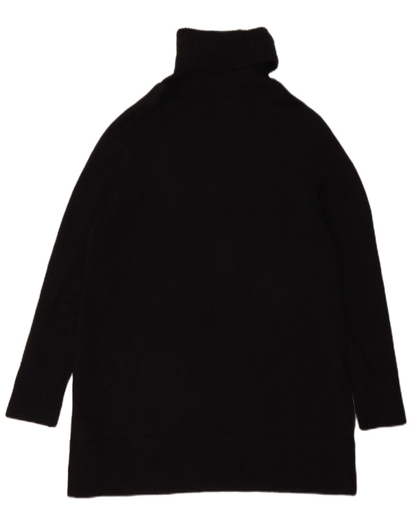Pulover supradimensionat pentru femei Zara, cu gât rulat, UK 10, mic, negru, viscoză