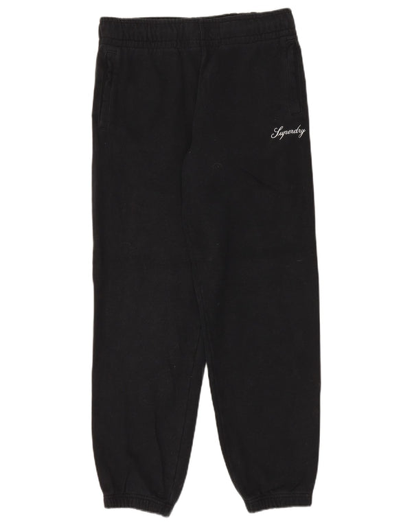 Pantaloni de trening Superdry pentru femei Joggeri UK 8 Bumbac negru mic
