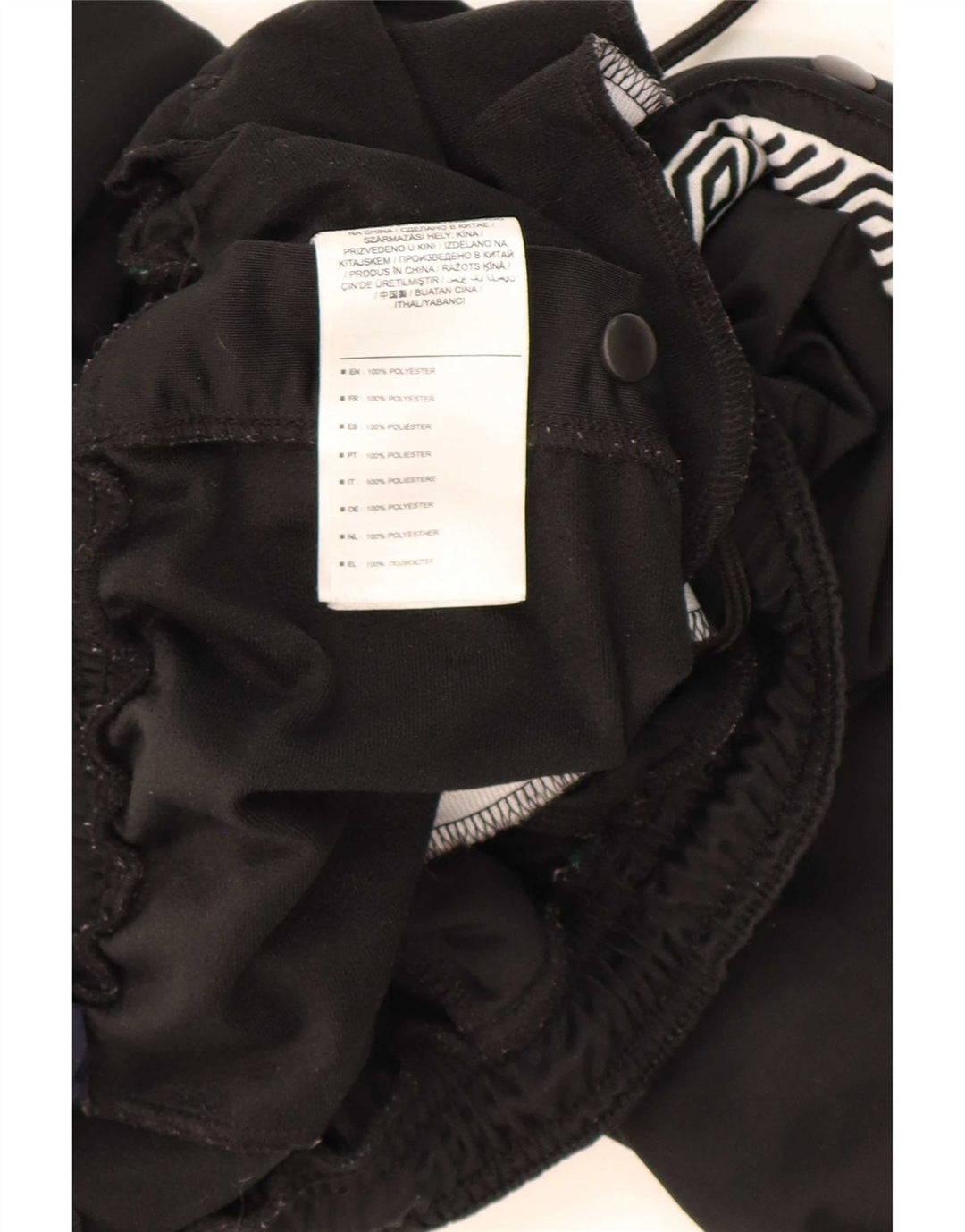 Pantaloni de trening grafic pentru bărbați Umbro, mari, negru, poliester color bloc