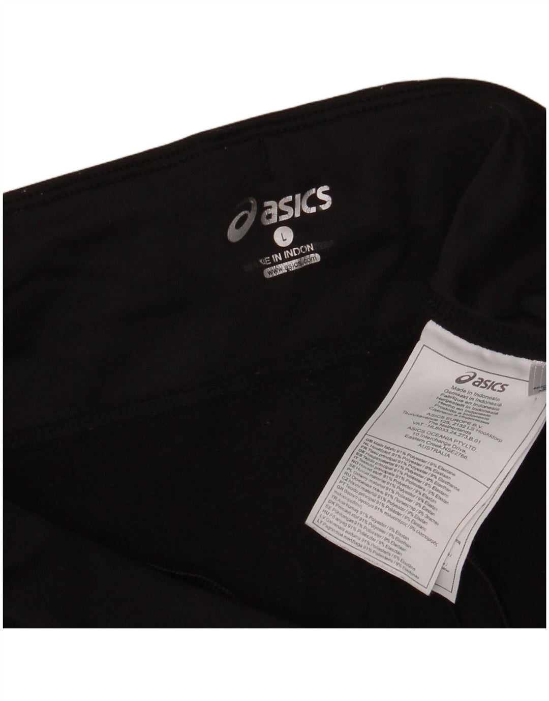 Leggings pentru femei Asics UK 14 Sport mare din poliester negru