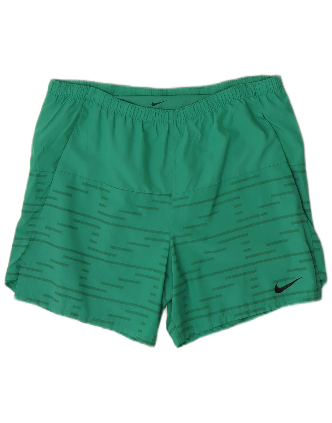 Pantaloni scurți sport Nike Dri Fit pentru bărbați, poliester cu dungi verzi mici