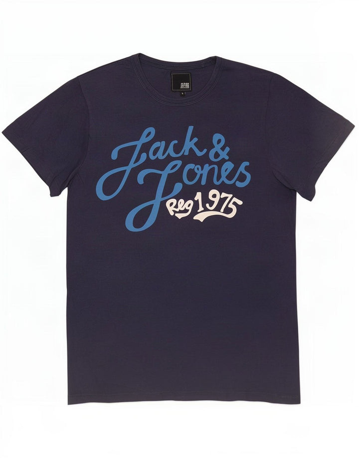 Tricou cu grafic Jack & Jones pentru bărbați Top mic, bleumarin