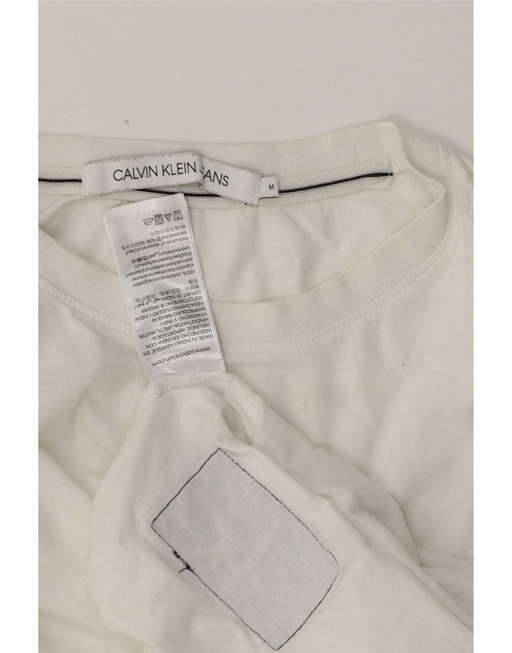 Calvin Klein Jeans Tricou Bărbați Top Bumbac Alb Mediu