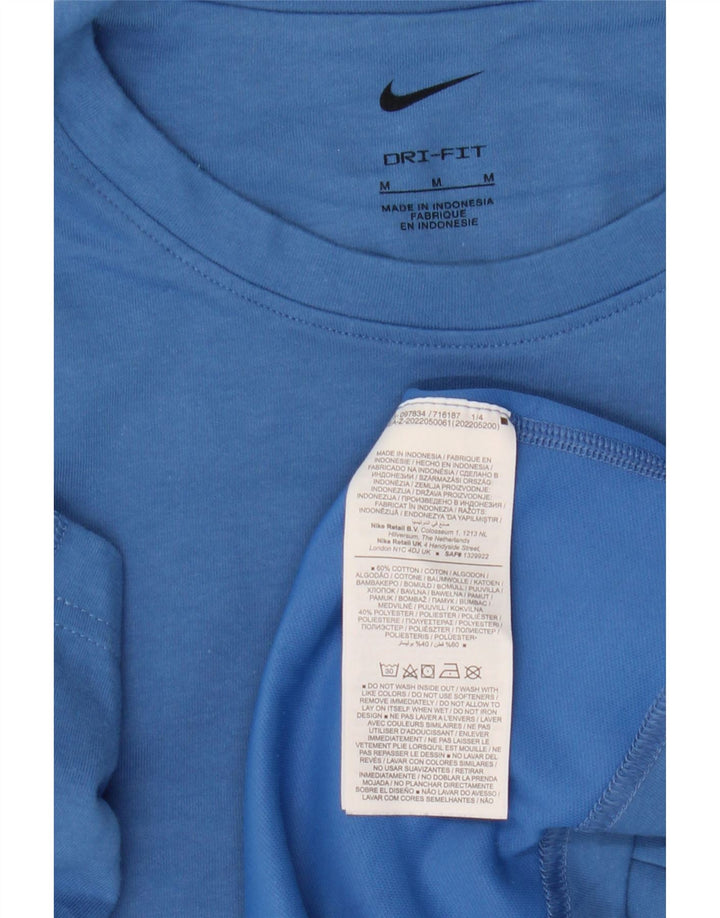 Tricou pentru bărbați Nike Dri Fit Top din bumbac albastru mediu